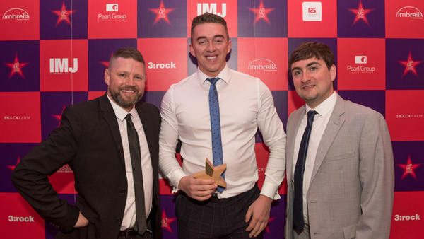 Best use of Experiential Marketing with a budget of  €30000 Winners - Guns or Knives L-R Adam Crane Scott Lawless and Chris Pearson